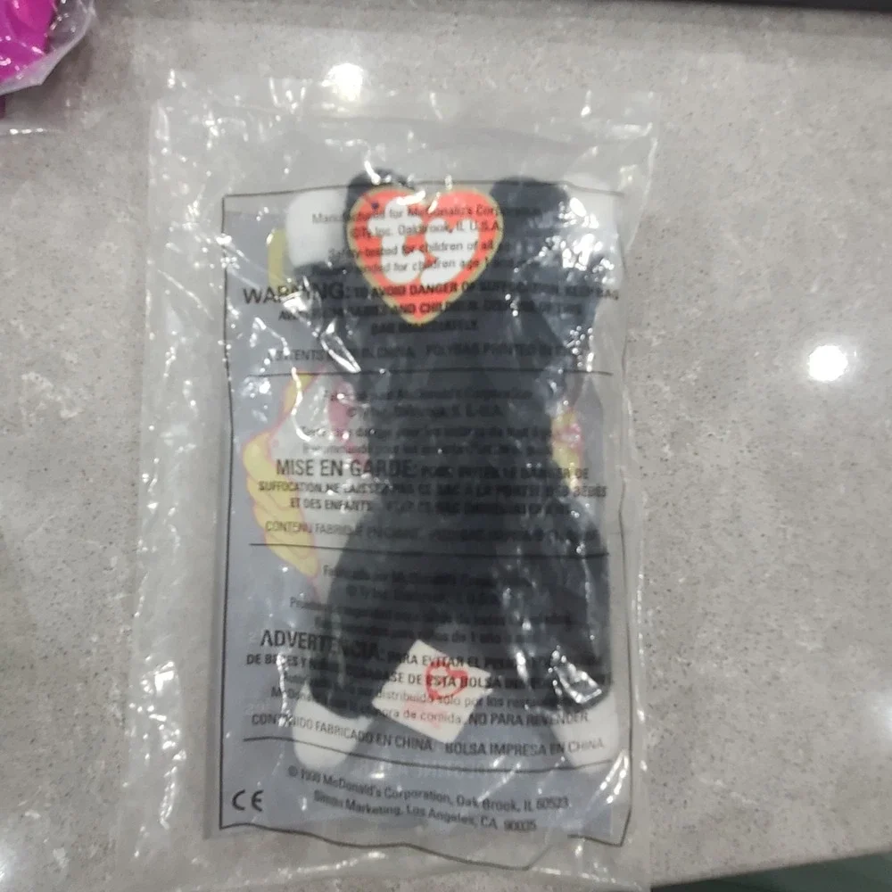 🟥 Ty Teenie Beanie Baby Zip the Cat #10 McDonalds Happy Meal Toy 1998 SEALED